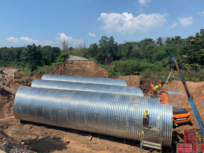 corrugated steel structural plate culvert pipes