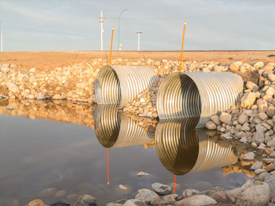 galvanized corrugated steel pipes CSP culverts