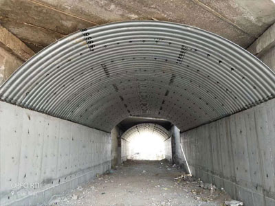 galvanized corrugated structural liner plates arch underpass 1